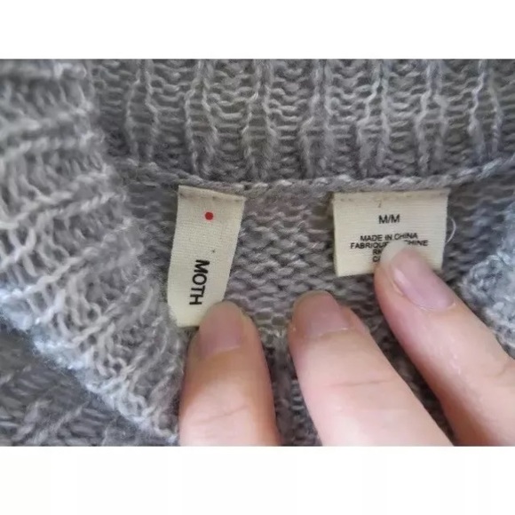 MOTH Anthropologie (Medium) sweater gray mock neck - Picture 6 of 7